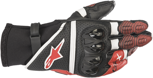 ALPINESTARS GPX V2 Gloves - Black/White/Bright Red - Medium 3567219-1304-M