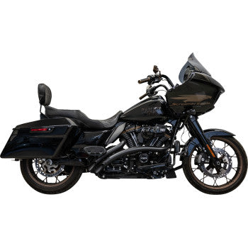 BASSANI XHAUST Sweeper Exhaust System with Shields - Black Glide 2021-2023 1F21FB