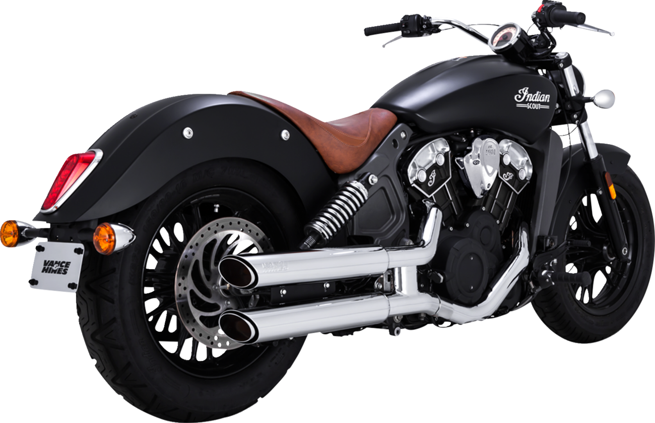 VANCE & HINES 3" Twin Slash Slip-On Mufflers - Chrome Indian Scout 2015-2022 18323 1801-1528