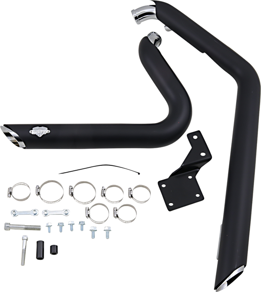 VANCE & HINES Shortshots Staggered Exhaust System - Matte Black Ceramic 47221