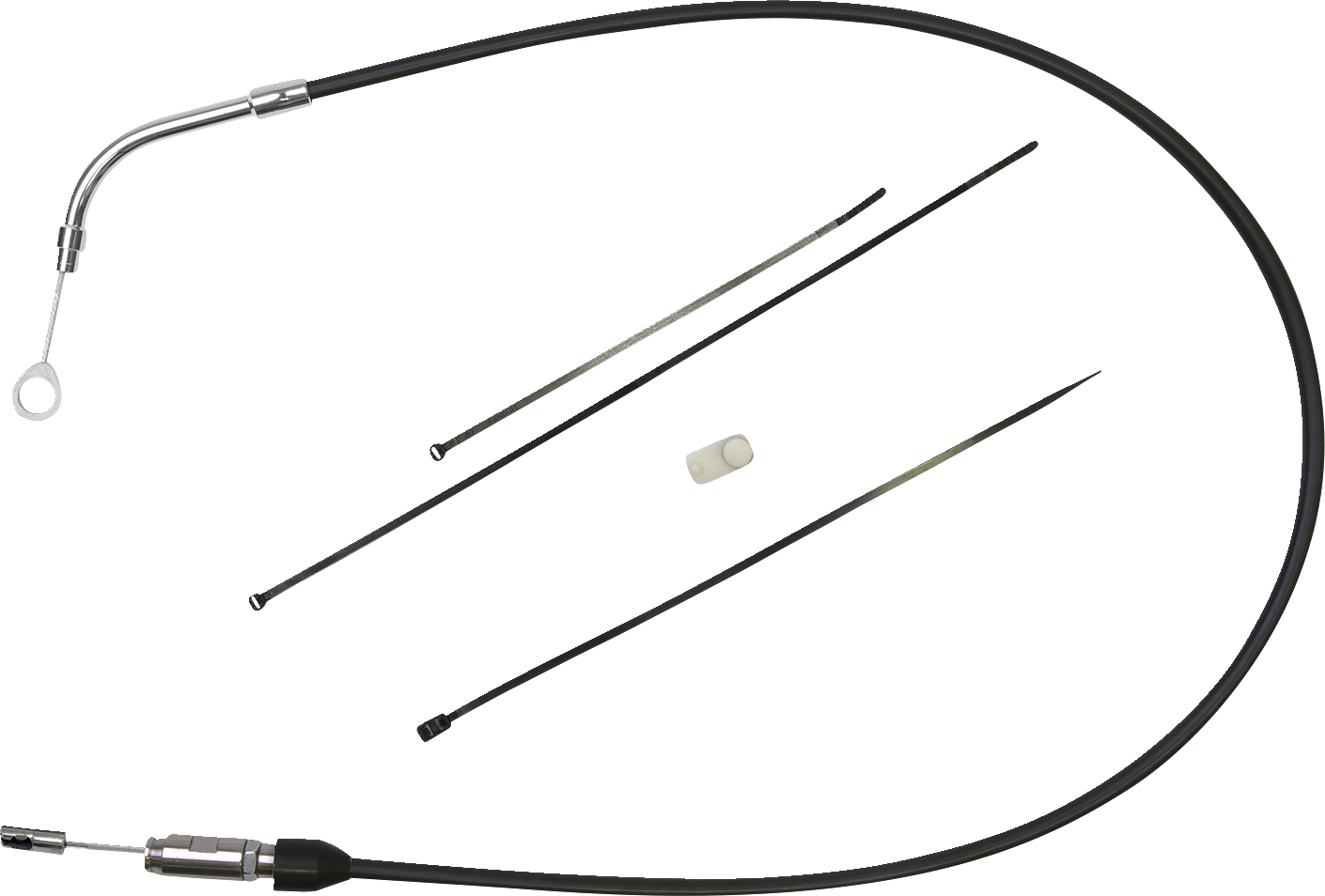 DRAG SPECIALTIES Clutch Cable - Upper - 39" - Black/Chrome 4323500HE