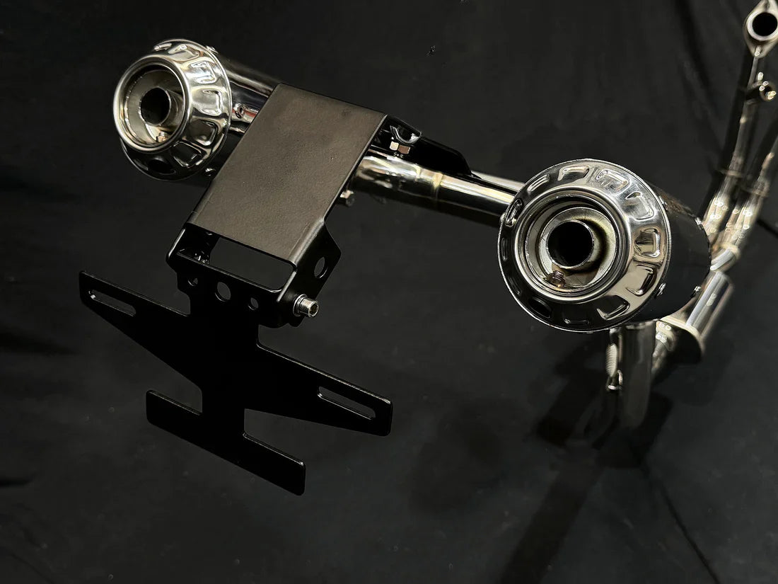 IN STOCK Vandemon CFMOTO single-sided swingarm 450SR-S 2023-2025 Stainless Steel / Titanium High Mount Exhaust System CFMOTO450SRSHMEXHC