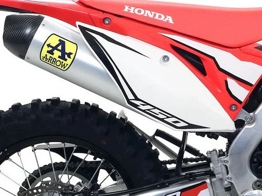 Arrow Honda CRF450L/XR 19-25 Homologated Race Tech Aluminium Silencer With Catalyst With Carbon End Cap And With Welded Link Pipe 72530akz