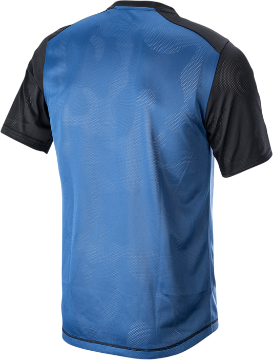 ALPINESTARS Alps 4.0 V2 Jersey - Short-Sleeve - Blue/Black/Silver - Medium 1765922-7318-MD