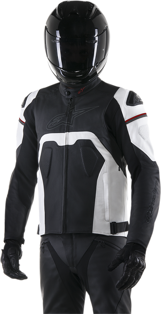 ALPINESTARS Core Leather Jacket - Black/White - US 46 / EU 56 3101316-12-56