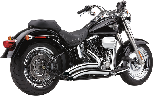 COBRA Speedster Swept Short Exhaust - Chrome - '12-'17 Softail 6225