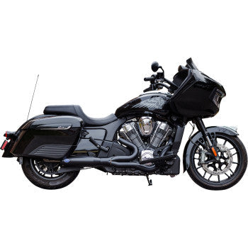S&S CYCLE 2-into-1 Qualifier Exhaust System - 50-State - Black - Stainless Steel Indian 2020-2023 550-1085