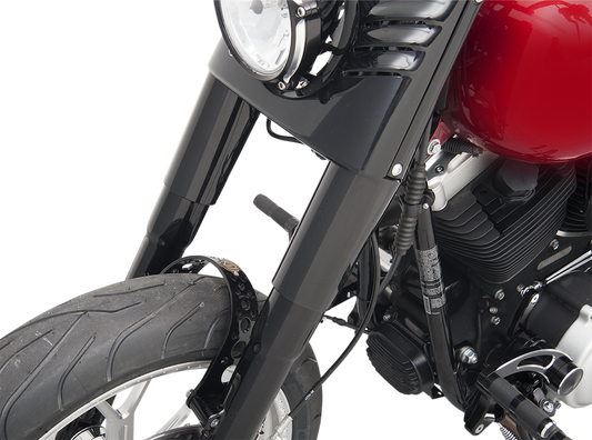 DRAG SPECIALTIES Fork Slider Covers - Gloss Black - Smooth - Stock Length - Replacement OEM Number 45964-86 74537B