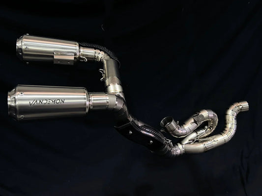 Vandemon Ducati Panigale & Streetfighter V4 Titanium High Mount 3/4 Slip-On 2023-2024 DUCV4SFTIMUFHMB