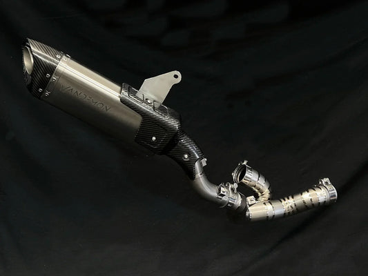 Vandemon Ducati Multistrada V4 Titanium Slip-On & Optional front headers DUCV4MTSTIMUFFB