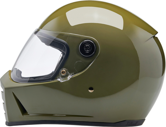 BILTWELL Lane Splitter Helmet - Gloss Olive Green - Large 1004-154-504