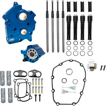 S&S CYCLE Cam Chest Kit without Cams - Chain Drive - Oil Cooled - Black Pushrods - M8 310-1262