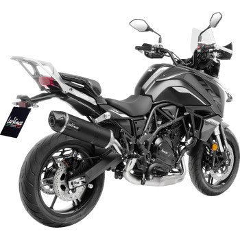 LEOVINCE LV One EVO Slip-On Muffler - Black - Stainless Steel Benelli TRK 702X 2024 14446EBU