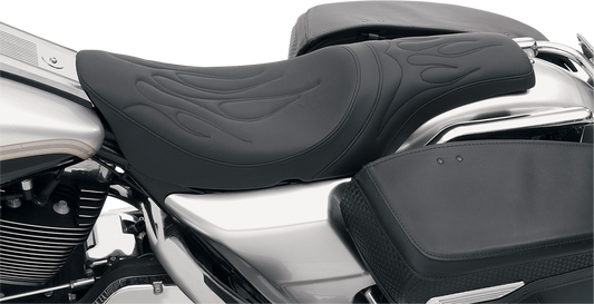 DRAG SPECIALTIES Predator Seat - Flame Stitched - FLT/HR 0801-0213