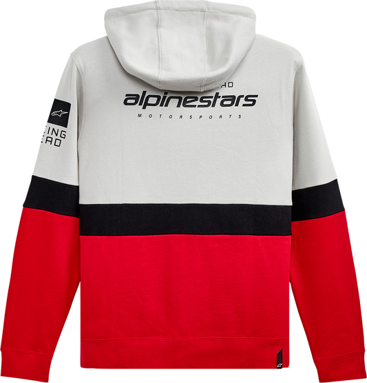 IN STOCK ALPINESTARS Position Zip Hoodie - Silver/Black/Red - XL 1212530221096XL