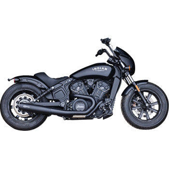 S&S CYCLE 2-into-1 Grand National Exhaust System - Black Indian Scout 19-23 4111-266-R