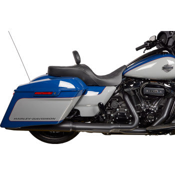 DRAG SPECIALTIES EZ Glide II Backrest - Small - Vinyl - Double Diamond Black Stitch 0822-0537