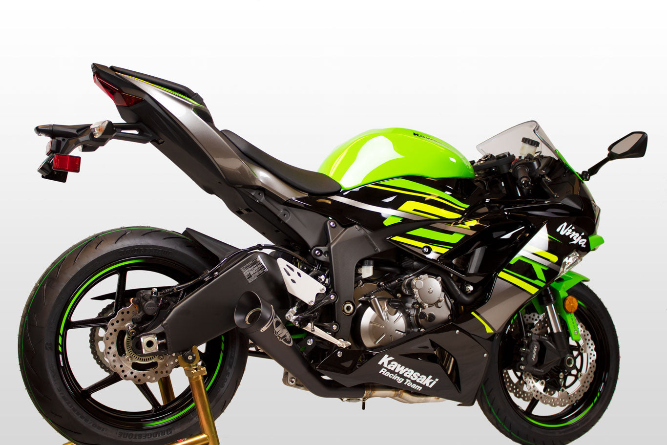 M4 Exhaust Full System Black GP19 with canister ZX6R ZX6 2009 - 2025 KA6982-GP19