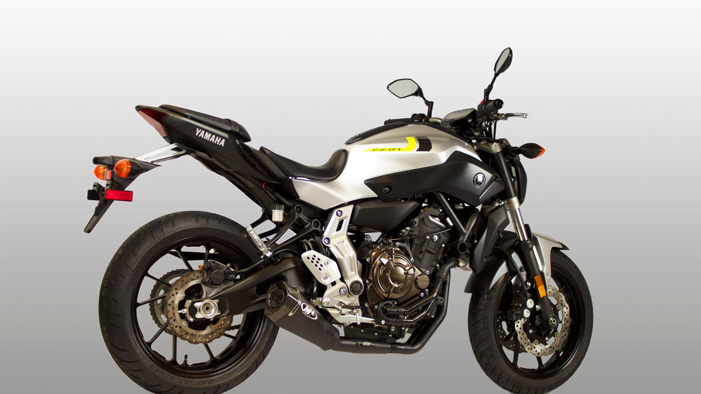 M4 Exhaust All Black Full System RM1 Canister 2015 - 2024 FZ-07/MT-07/XSR700 YA6722