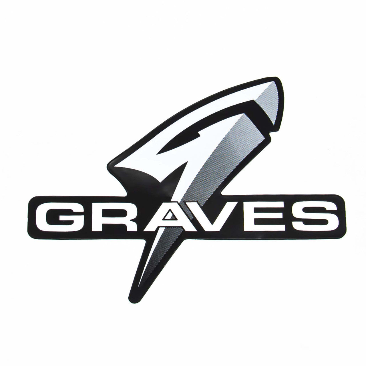 Graves Motorsports Exhaust Logo - Black and White ST-14EX-W