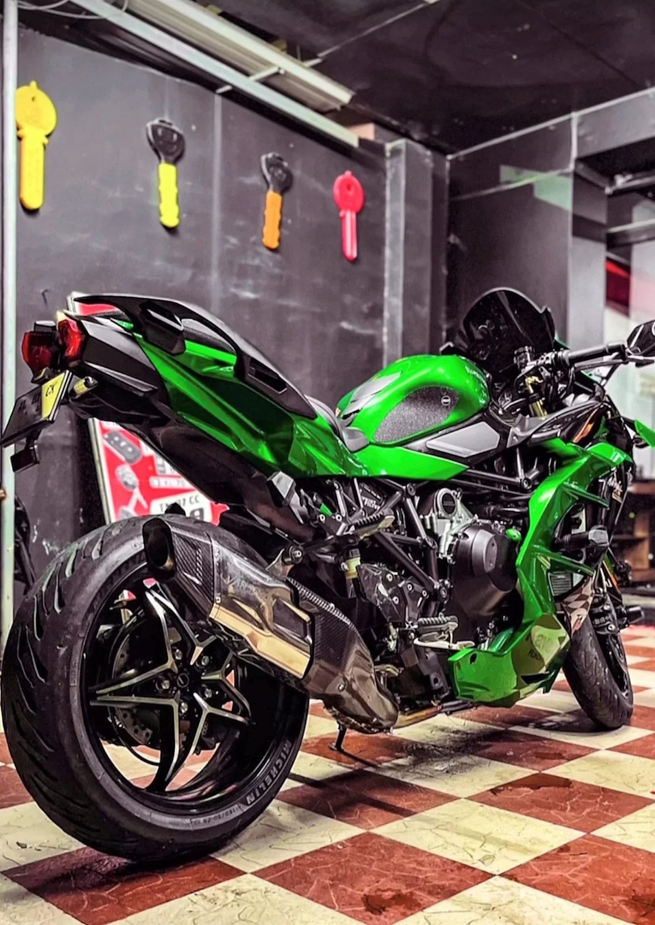 Vandemon Bimodal Stealth Titanium Exhaust System H2 SE SX 2018-2024 KAWAH2SESXTIEXSYWVA