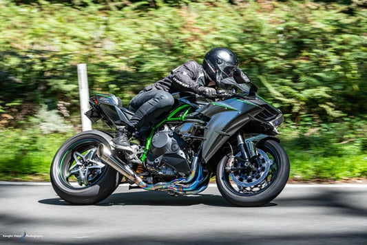 VANDEMON Polished Titanium Exhaust System Ninja H2 & H2R 2015-25 KAWAH2TICSPOLEXHD