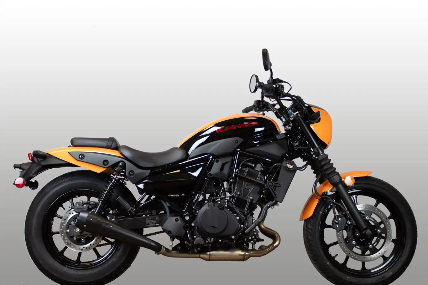 M4 Exhaust All Black Retro-Drag Slip-On Kawasaki Eliminator 2024-2025 KA1012