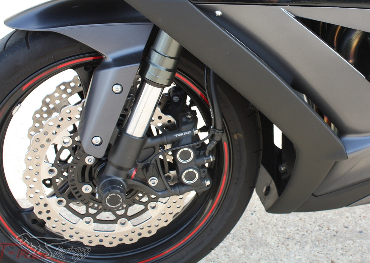 T-rex no cut frame front & rear axle sliders case covers spools 11-19 kawasaki ZX10R N56-11
