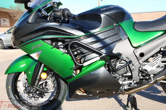 T-rex engine guard crash cages 2006 - 2023 kawasaki ninja zx-14 / zx-14r N60-6EG