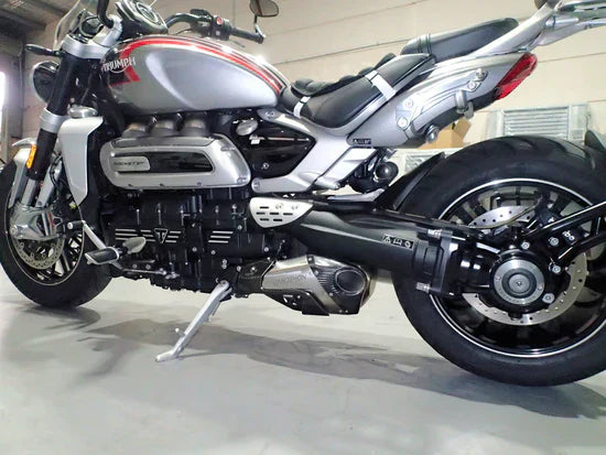 Vandemon Triumph Rocket 3R & GT 2500 2019-25 Titanium Bimodal Stealth Titanium Slip-On Mufflers TRIUMROCKET3O2MUFA
