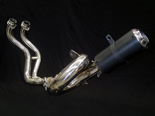 Vandemon Yamaha R7 MT07 FZ07 XSR700 Tracer 700/GT Tracer 7/GT Titanium Exhaust System YAMAMT07EXHTICFB