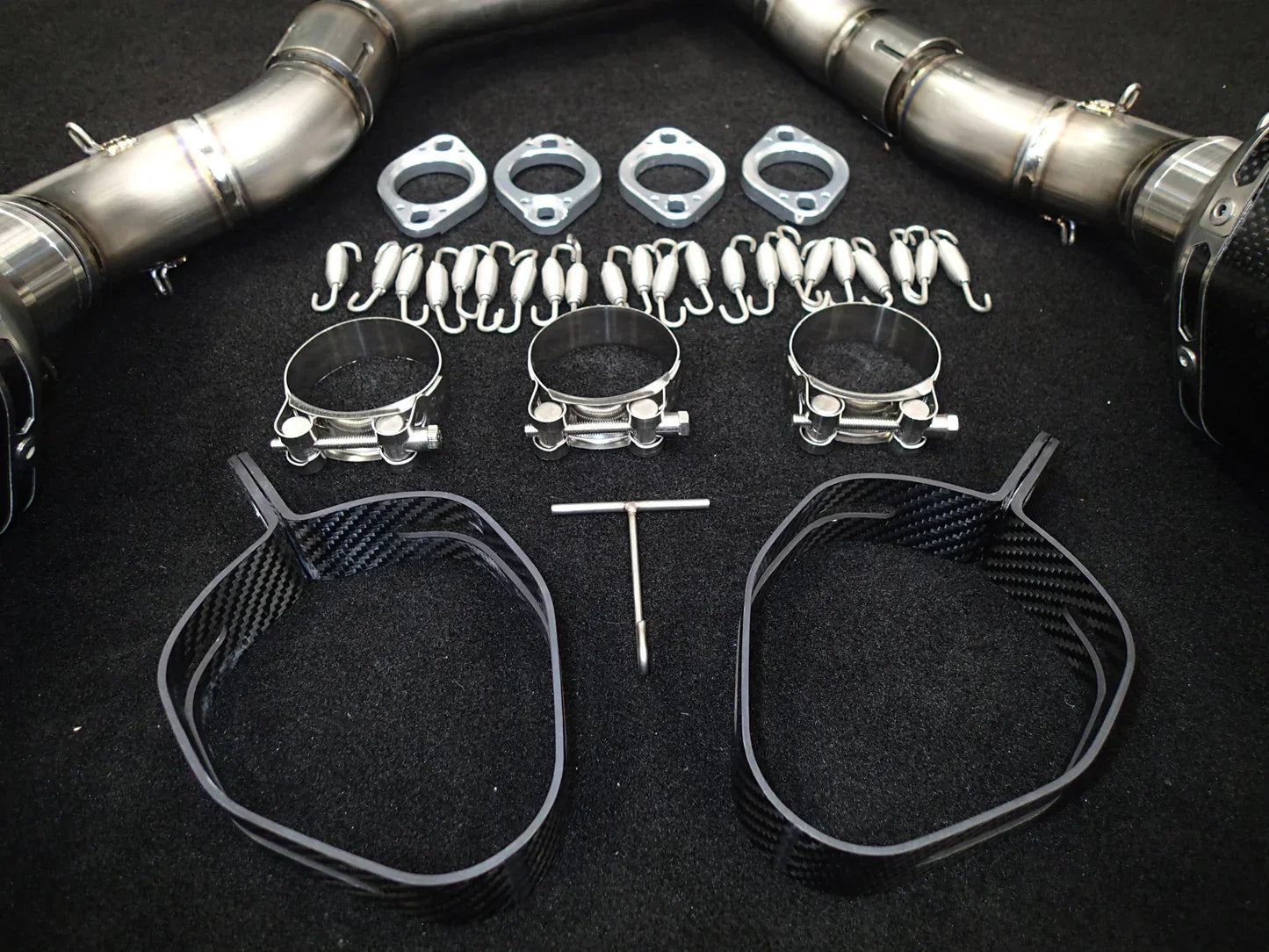 Vandemon Z1000 & SX Titanium Exhaust & Twin Carbon Fiber Mufflers KAWAZ10EXTIKITTB VA-20