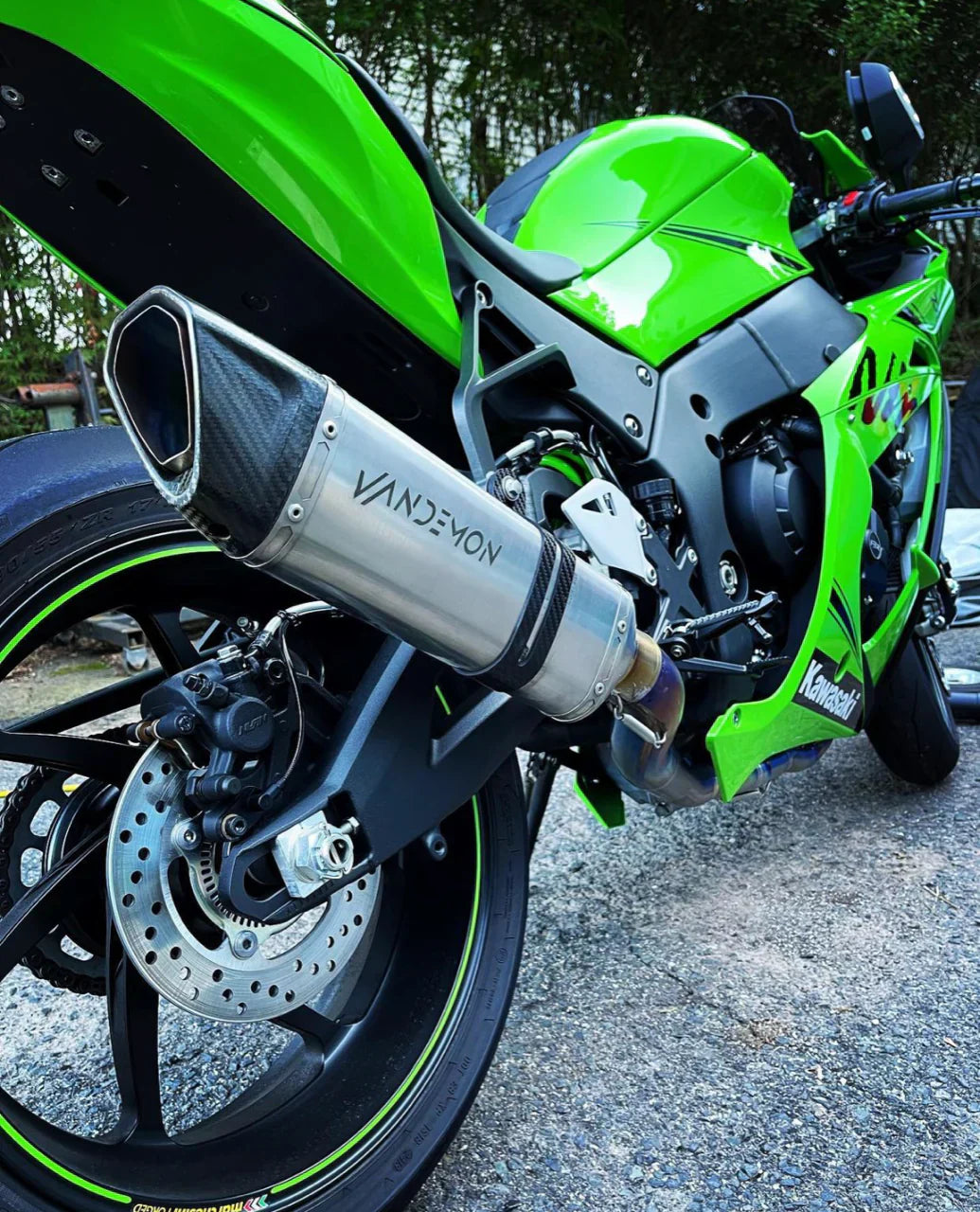 Vandemon ZX10R /ZX10RR 2011-2025 Titanium Exhaust & Carbon Fiber Muffler KAWAZX10EXTICFBA