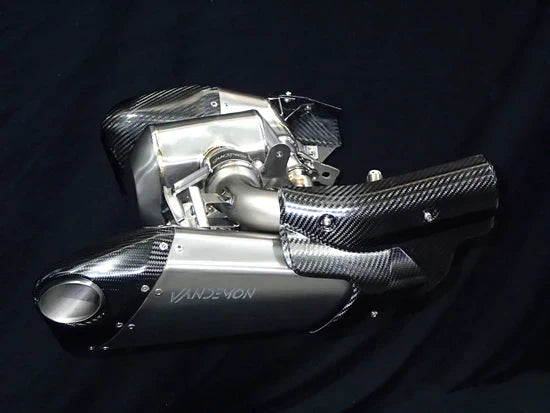 Vandemon Triumph Rocket 3R & GT 2500 2019-25 Titanium Bimodal Stealth Titanium Slip-On Mufflers TRIUMROCKET3O2MUFA