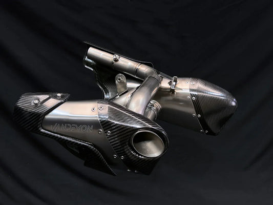 Vandemon Triumph Rocket 3R, GT and Storm Titanium Slip-On Mufflers 2019-2024 TRIUMROCKET3MUFC VA-1