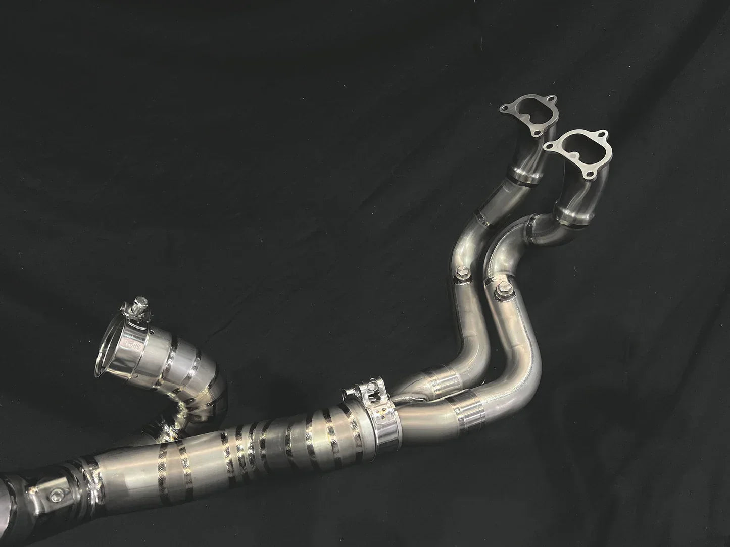 Vandemon Ducati Multistrada V4 Titanium Slip-On & Optional front headers DUCV4MTSTIMUFFB