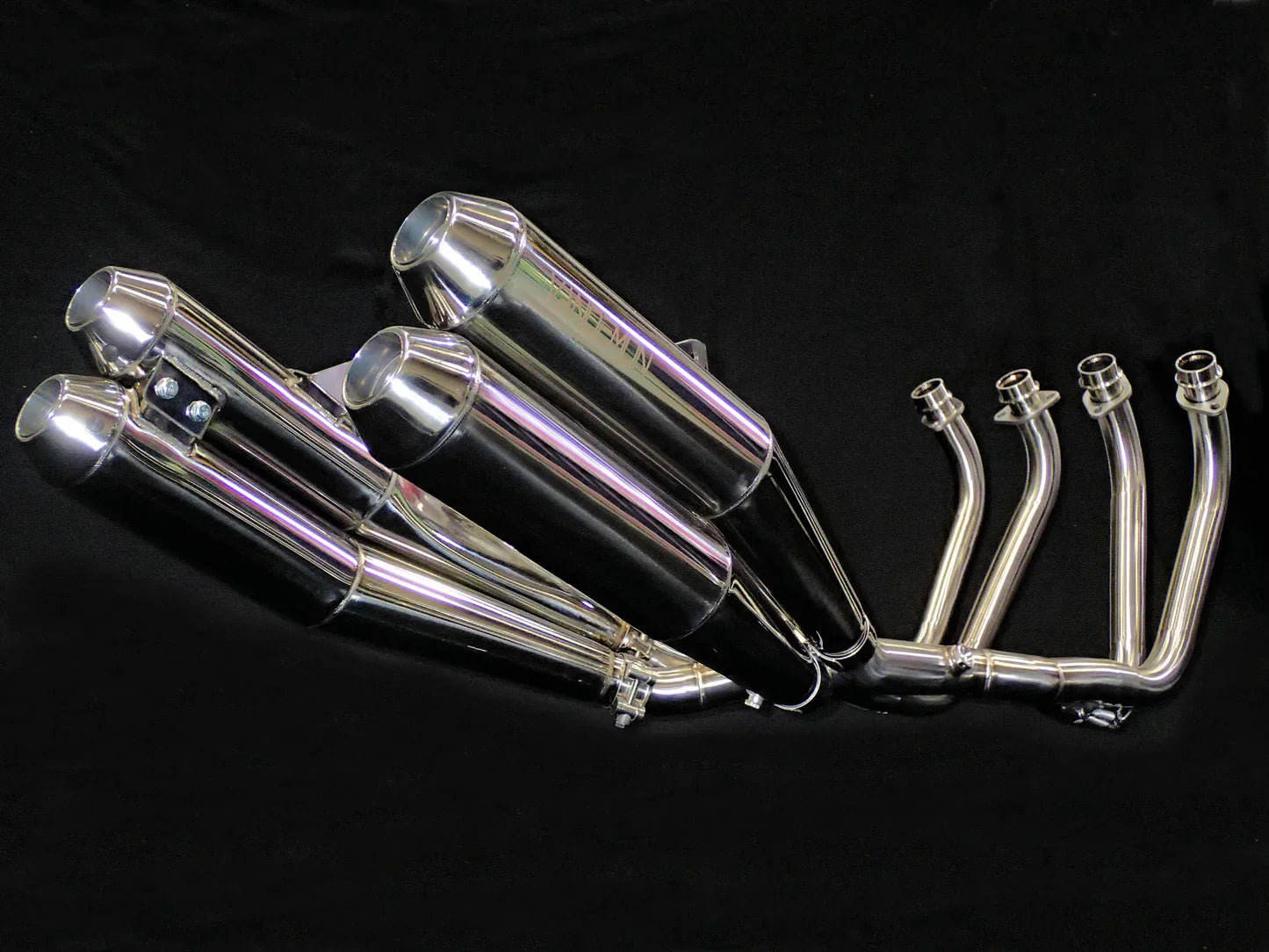Vandemon Retro Stainless Steel Exhaust System Z900RS Cafe Racer 2018-24 KAWAZ900RS424SSEXHA