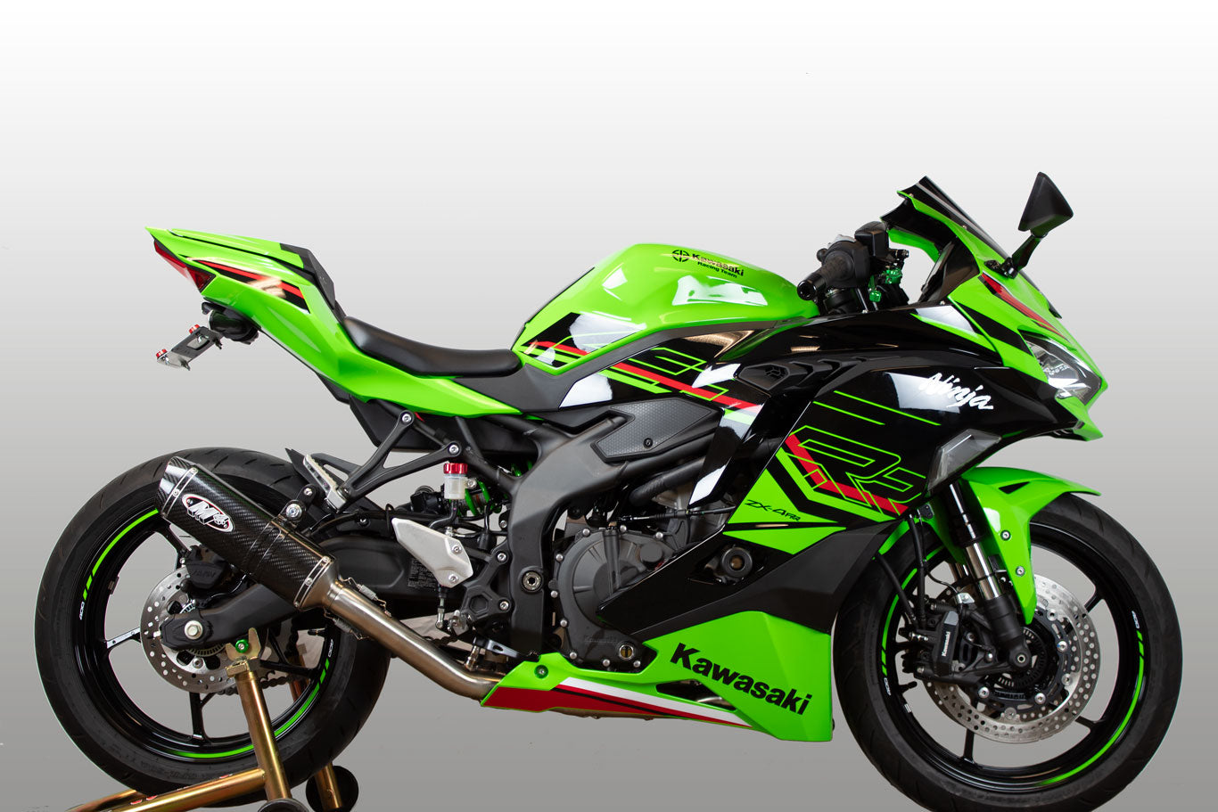 M4 stainless steel full system with carbon fiber X96 canister 2023- 2025 Kawasaki ZX-4RR KA4424