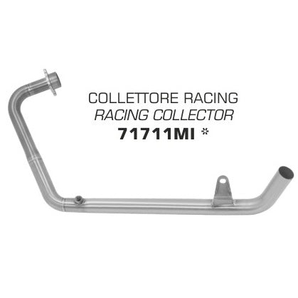 Arrow Kawasaki Ninja 125 2019-2020 / Z 125 19/20 Stainless Steel Racing Collector Without Catalyst For Original And Arrow Silencers 71711mi
