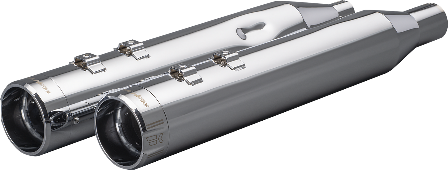 KHROME WERKS 4-1/2" HP-Plus Slip-On Mufflers - Chrome Klassic Tip 202975