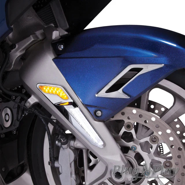 Goldstrike Fork Mounted Driving Lights For Gold Wing 18-Up Black 48120