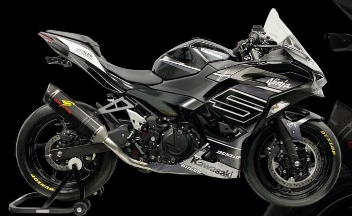 Graves motorsports Ninja 400 + Ninja 500 WORKS2 Full Exhaust System EXK-18EX4-FSCW2