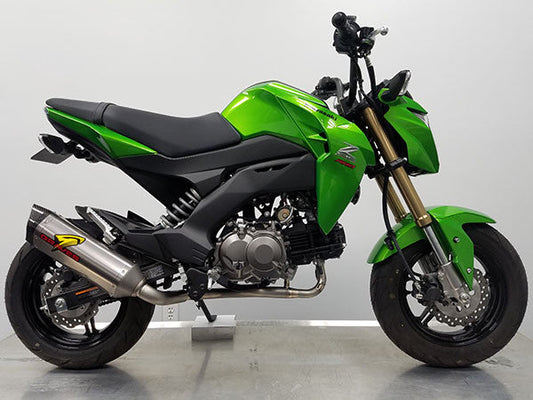 Graves motorsports full titanium exhaust system Kawasaki Z125 pro 2017-2024 EXK-18Z125-FTT
