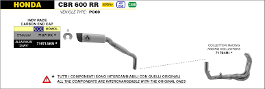 IN STOCK 71971AKN Arrow Indy Race Exhaust, Aluminum Dark for Honda CBR600RR 24-25
