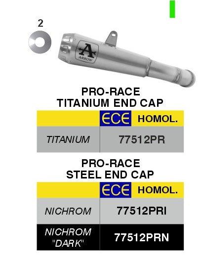 Arrow Pro-Race Nichrom "Dark" Silencer Ktm 990 Rc R 2026 77512PRN