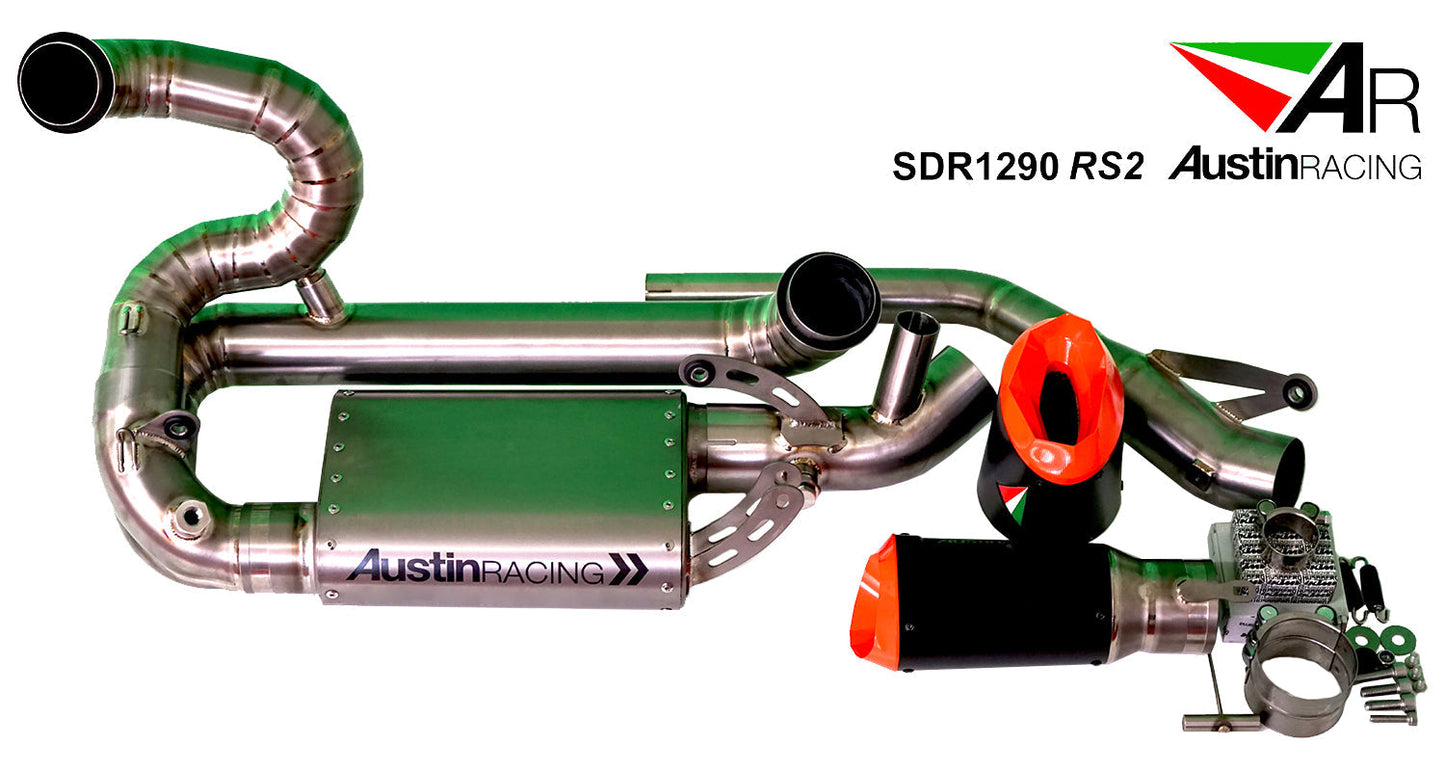 Austin Racing GP1RS Black mufflers FULL EXHAUST SYSTEM 2020 - 2023 KTM SUPERDUKE 1290 AR0006