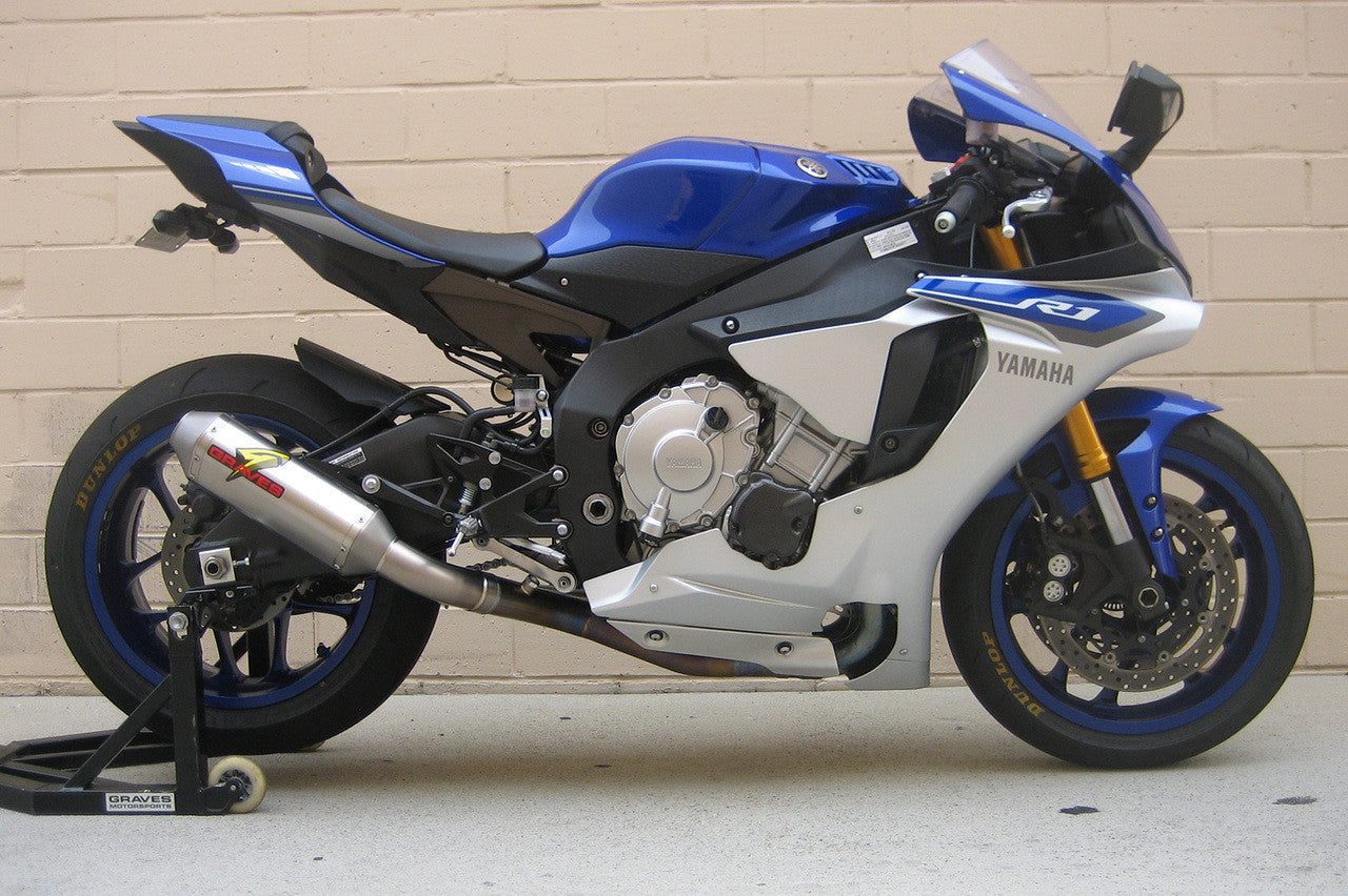 Graves Cat Eliminator Titanium Exhaust 200mm Silencer R1 15-25 Exy-15r1-Cett-2