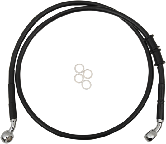 DRAG SPECIALTIES Brake Line - Front (Upper) - Black 614772-BLK