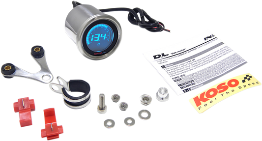 KOSO NORTH AMERICA DL-01V Volt Meter - Chrome -1.90" W x 1.80" D BA484B30-HD