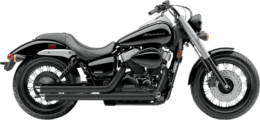 COBRA Streetrod Slashdown Exhaust - Black VT750  Shadow   1911B